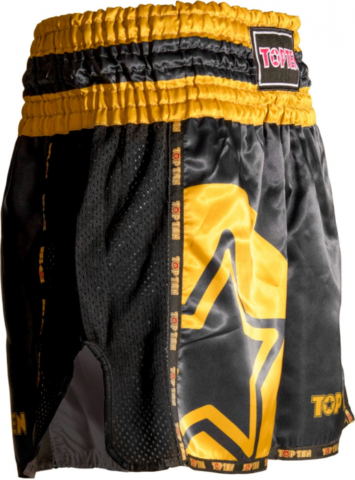 Short Thaibox, Top Ten, model "Star", aprobat WAKO, negru auriu, L [3]