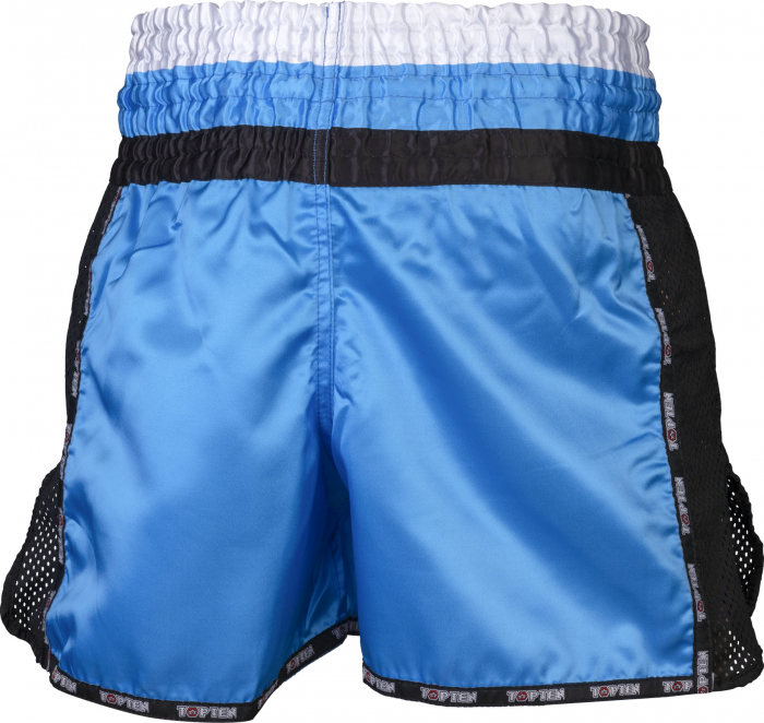 Pantaloni scurti Thaibox, Top Ten, model "Star", aprobat WAKO, albastru, marime 2XL [4]