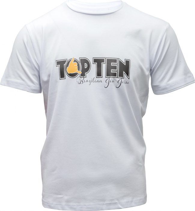 Tricou "BJJ Hang Loose", Top Ten Alb, M [3]