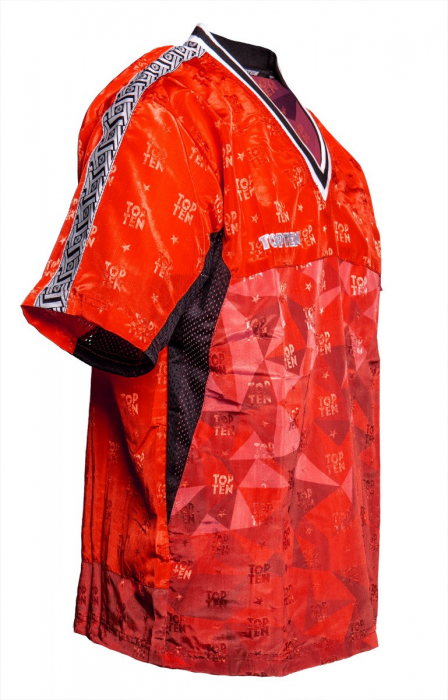 Tricou cu guler in V, "Prism", Top Ten, Rosu, M [4]