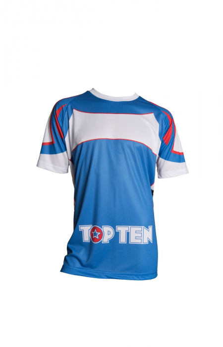 Tricou " Elastic", Top Ten, Alb-Albastru, L [1]