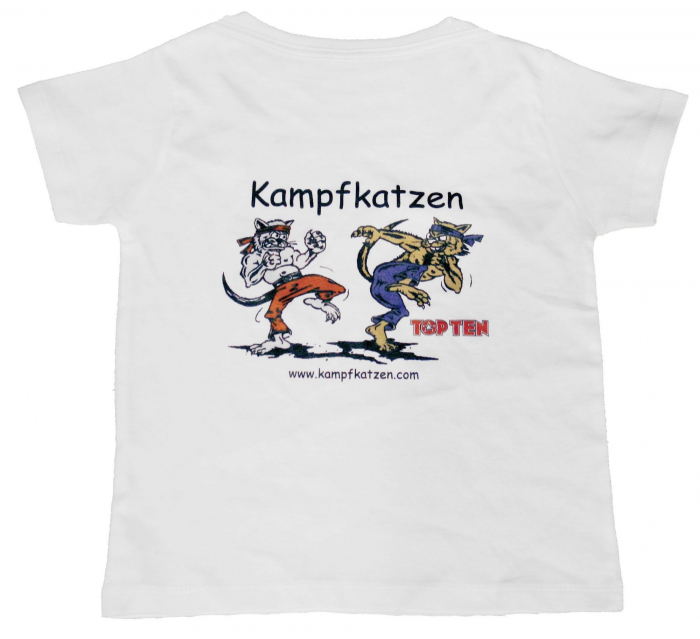 Tricou "Kampfkatzen", Top Ten, Alb, 116 CM [1]