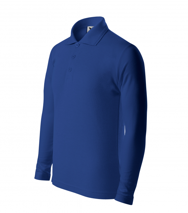Tricou polo copii maneca lunga alb , 122 cm/6 ani [9]