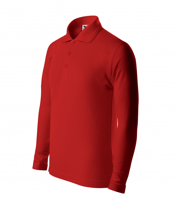 Tricou polo copii maneca lunga alb , 122 cm/6 ani [12]