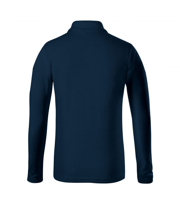 Tricou polo copii maneca lunga alb , 122 cm/6 ani [5]