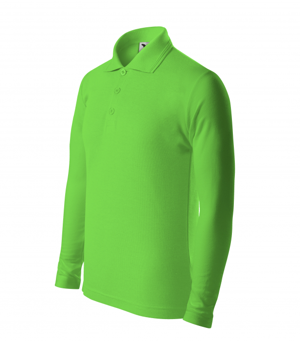 Tricou polo copii maneca lunga alb , 122 cm/6 ani [18]