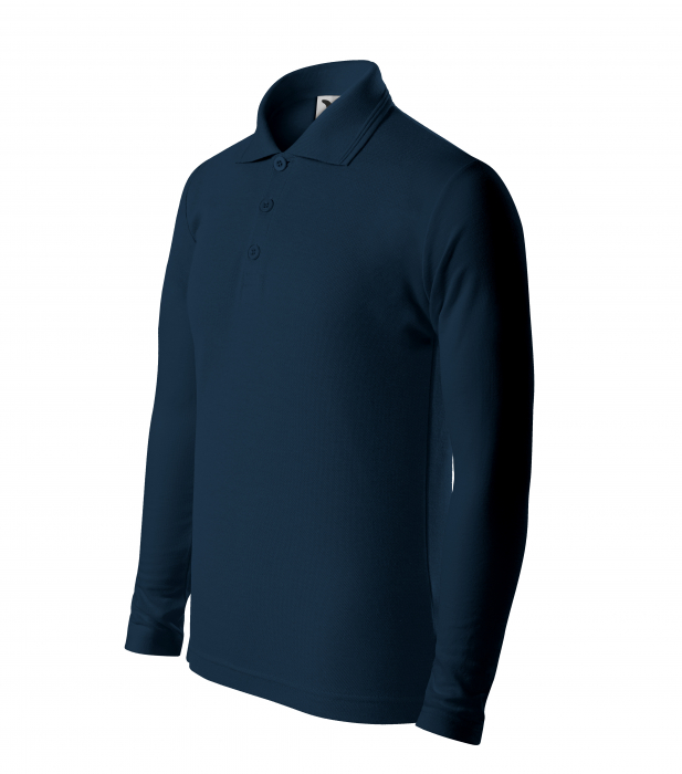 Tricou polo copii maneca lunga alb , 122 cm/6 ani [6]
