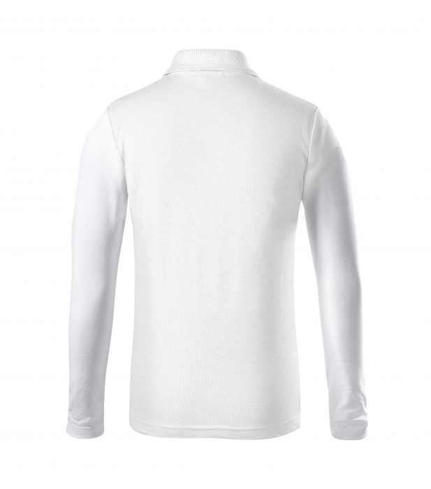 Tricou polo copii maneca lunga alb , 122 cm/6 ani [2]