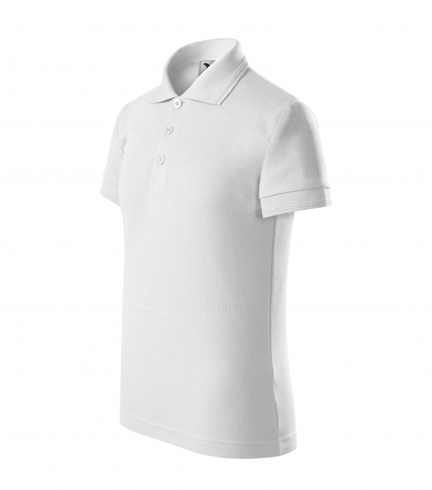 Tricou polo copii maneca scurta alb , 146 cm/10 ani [2]