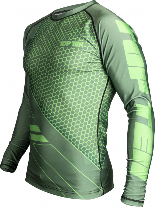 Tricou Rash Guard “COMBat” , Top Ten, Verde, L [4]