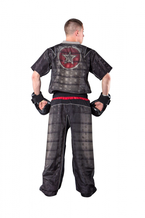 Uniformă Kickboxing "Snake" aprobat WAKO, Top Ten, Negru-Argintiu, 190cm [2]