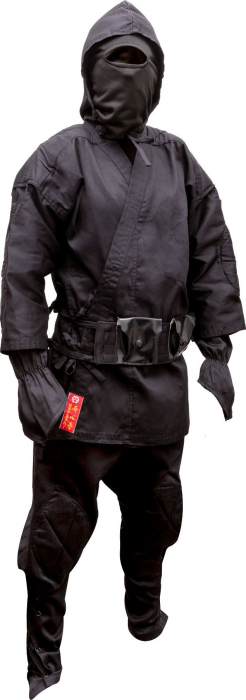 Uniformă ninja "Kendo" cu accesorii, Hayashi, Negru, 140 cm [2]
