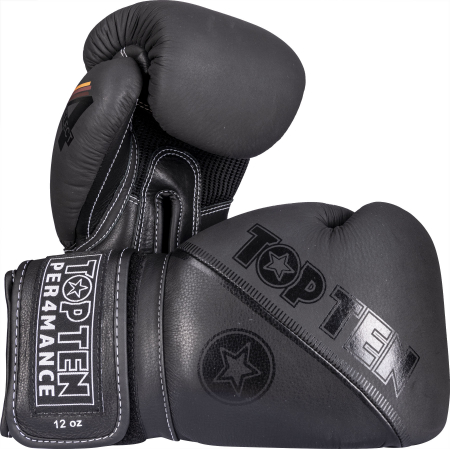 Reduceri Flash - Manusi box 4select din piele, Top Ten, Negru, 16 oz