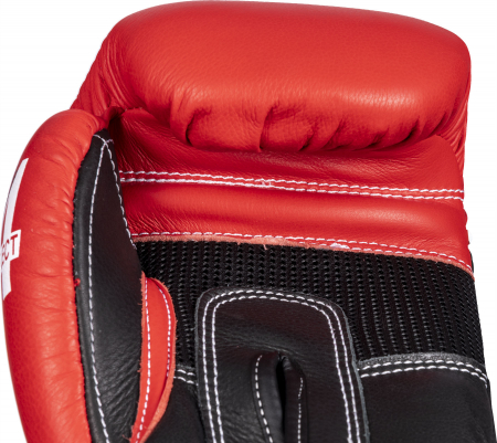 Manusi Box “4select” piele - rosu-negru, 10 oz [4]