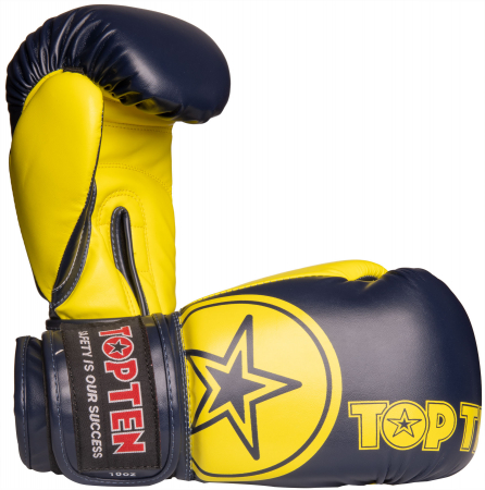 Manusi de Box - Manusi box “Blue Ocean”, Top Ten, Negru-Galben, 12 OZ