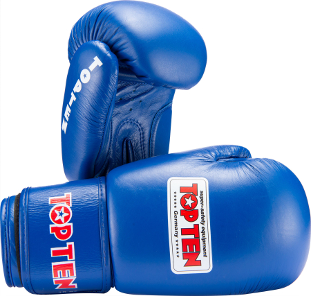 Import - Boxing gloves "Competition" - 10 oz, blue, with DBV certification for competitions of the German Boxing Association (Deutscher Boxsport-Verband e.V.)