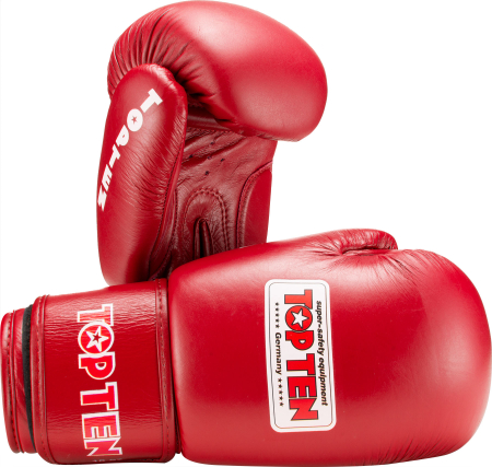 Import - Boxing gloves "Competition" - 10 oz, red, with DBV certification for competitions of the German Boxing Association (Deutscher Boxsport-Verband e.V.)