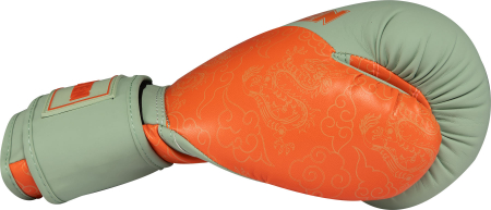 Manusi de box „Dragon” - 14 oz, verde-portocaliu. [2]