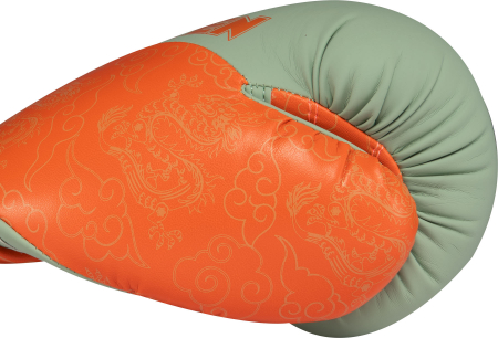 Manusi de box „Dragon” - 14 oz, verde-portocaliu. [5]