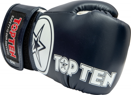Manusi box copii KIDS, Top Ten, Alb-Albastru, 8 oz [1]