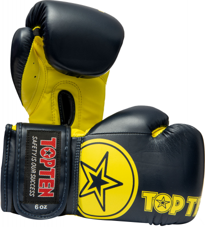 Manusi de Box - Boxing gloves “KIDS” - blue-yellow, 6 oz