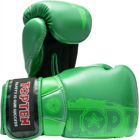 Ultimele bucati - Manusi de box „Power Ink Dual”, Top Ten, Verde, 16 oz