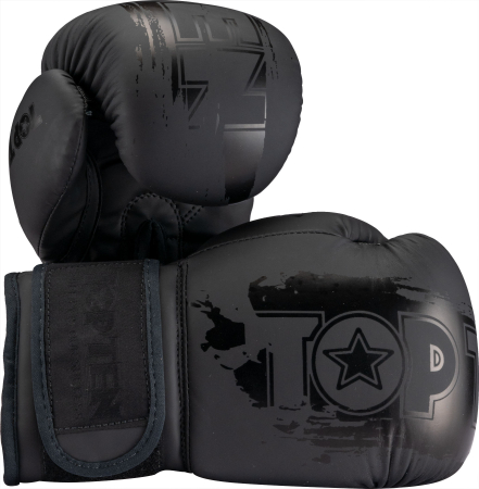 Import - Boxing gloves “Power Ink Kids” - 6 oz, black-black, KidsCut