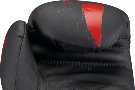 Boxing gloves “Power Ink Kids” - 6 oz, black-red, KidsCut [3]