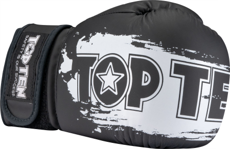 Boxing gloves “Power Ink Kids” - 6 oz, black-white, KidsCut [1]