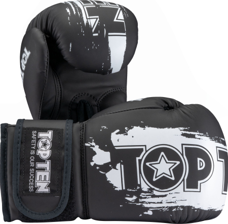 Import - Boxing gloves “Power Ink Kids” - 8 oz, black-white, KidsCut