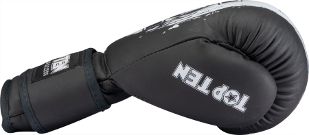 Boxing gloves “Power Ink Kids” - 6 oz, black-white, KidsCut [2]