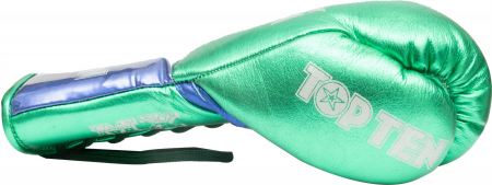 Mănuși de box „Pro Mx” Verde cu  Albastru, 10 oz [4]