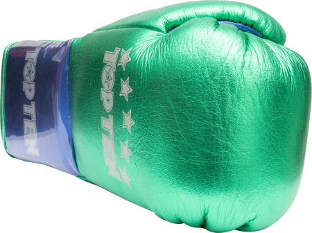 Mănuși de box „Pro Mx” Verde cu  Albastru, 10 oz [1]
