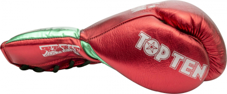 Manusi de box „Pro Mx” Rosu cu Verde, 10 oz, XL Cut [4]