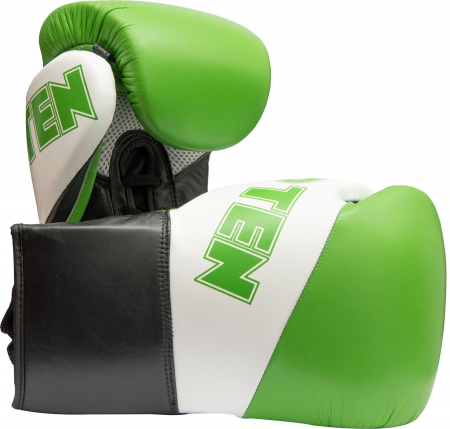 Muay Thai - Mănuși box "Pro X" Top Ten, Verde, 18 oz