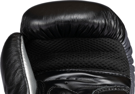 Boxing starter set "Mentor" with mouth guard and hand wraps - 10 oz, black-white [4]