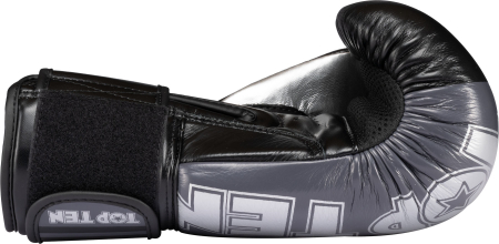 Boxing starter set "Mentor" with mouth guard and hand wraps - 10 oz, black-white [3]
