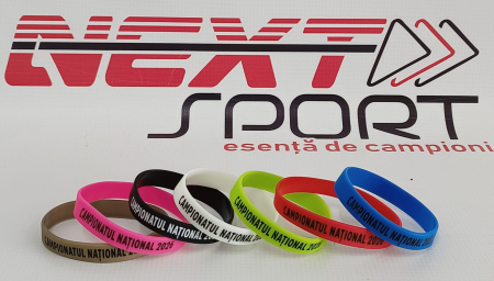Bratari - Bratara din silicon, rosu, "campionat national 2026", 12 mm