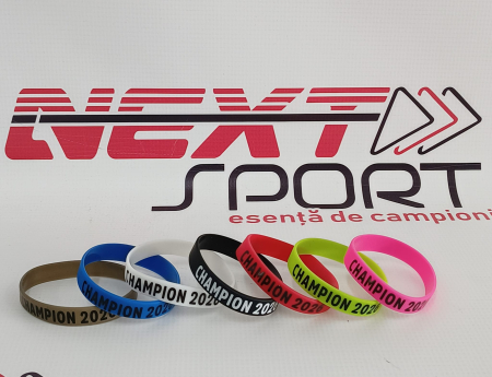 Bratari - Bratara din silicon, rosu,"champion 2026",12 mm