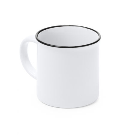 Produse personalizate - Cana ceramica personalizabila ,cu design retro si margine colorata