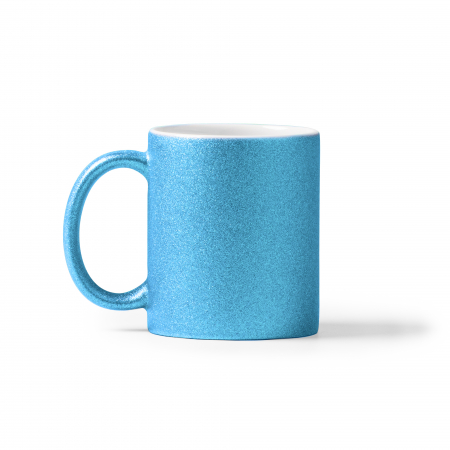 Produse personalizate - Cana colorata sublimabila, din ceramica ,cu efect de sclipici, turcoaz