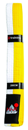 Miscellaneous - Bicolor Martial Arts Belt. JR. White/Yellow. 240cm