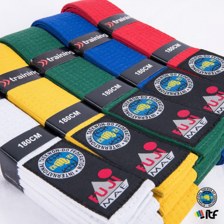 Taekwon-Do - Centura Taekwon-do aprobata ITF, Fujimae, Alb, 180 cm