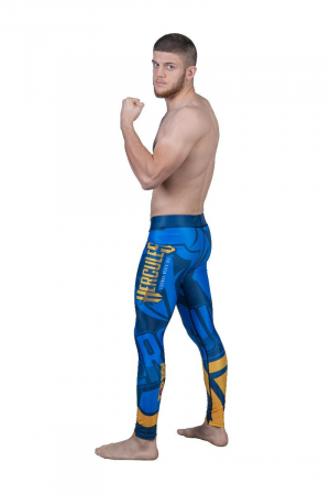 Pantaloni MMA Hercules, Top Ten, Albastru-Galben, S [4]