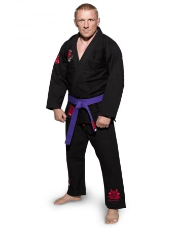 Dobok-uri, Uniforme, Combinezoane - Costum de Jiu Jitsu (BJJ) "Guerriero" TOP TEN, Negru, 160cm