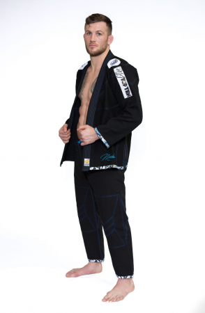 Echipamente sportive copii - Costum de Jiu Jitsu (BJJ) "Mohicans", Gi, TOP TEN, Negru, 160cm