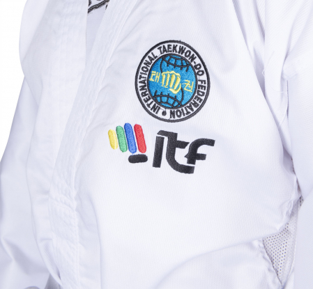 Dobok De-Luxe, aprobat ITF, Top Ten, Alb, 110 cm [5]