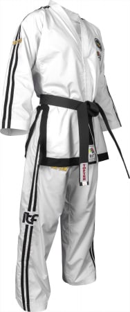 Dobok Grandmaster, Premium Gold, aprobat ITF, Top Ten, Alb 7-9 Dan, 160 cm [6]
