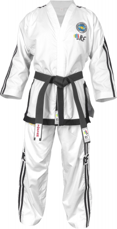 Dobok Grandmaster, Premium Gold, aprobat ITF, Top Ten, Alb 7-9 Dan, 160 cm [1]