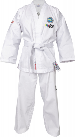 Dobok Kyong, Top Ten, Bluza cu scai, Alb,110 cm [1]